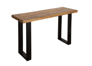 Meuble console en bois de manguier et pied métal noir