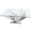 Table basse hélice de bateau en argent design