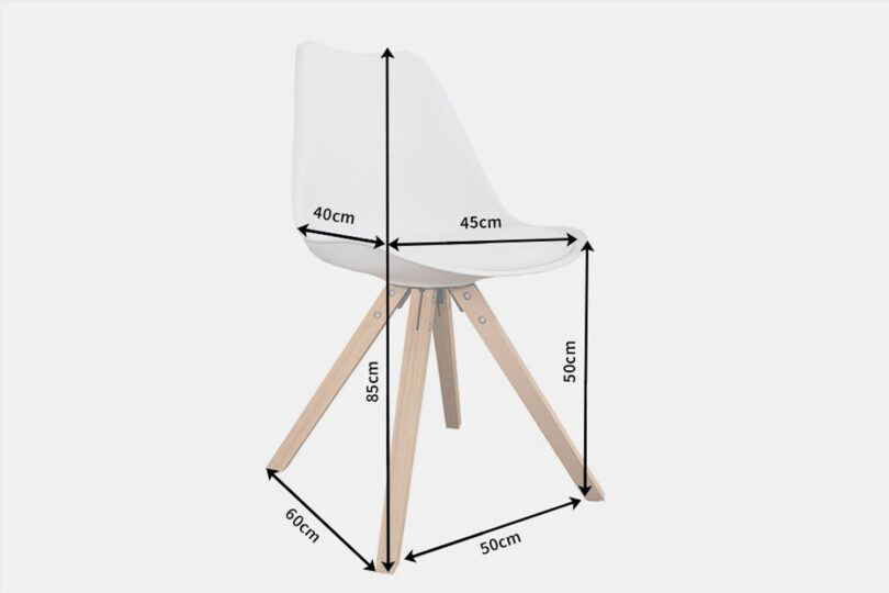 Dimensions de la chaise de séjour moderne