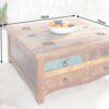 Dimensions de la table basse naturelle