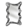 miroir baroque et design argenté