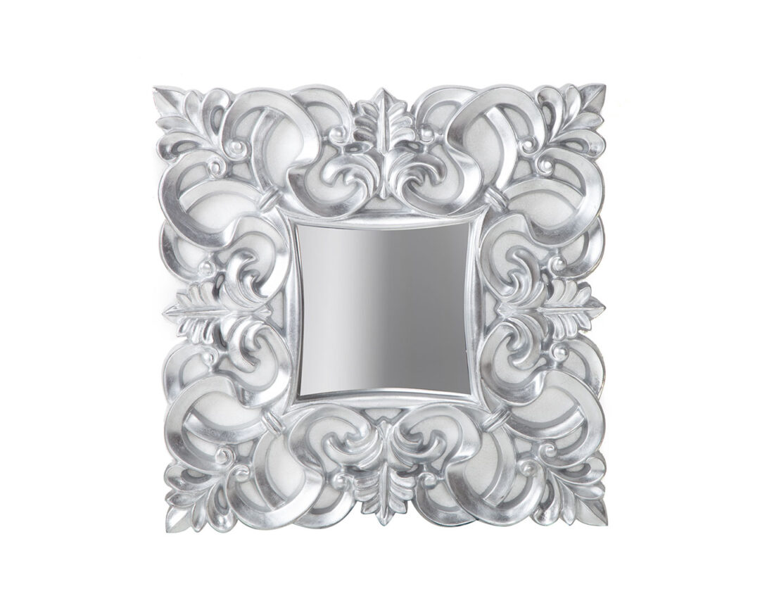 miroir baroque argenté