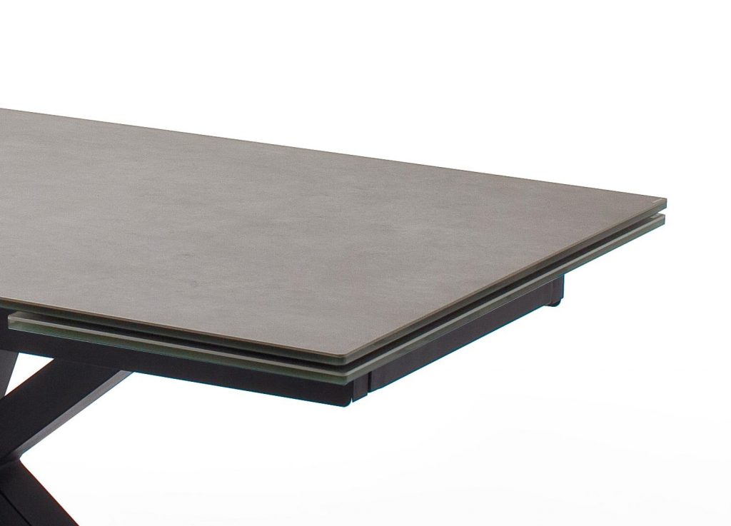 Table à manger extensible pieds métal noir