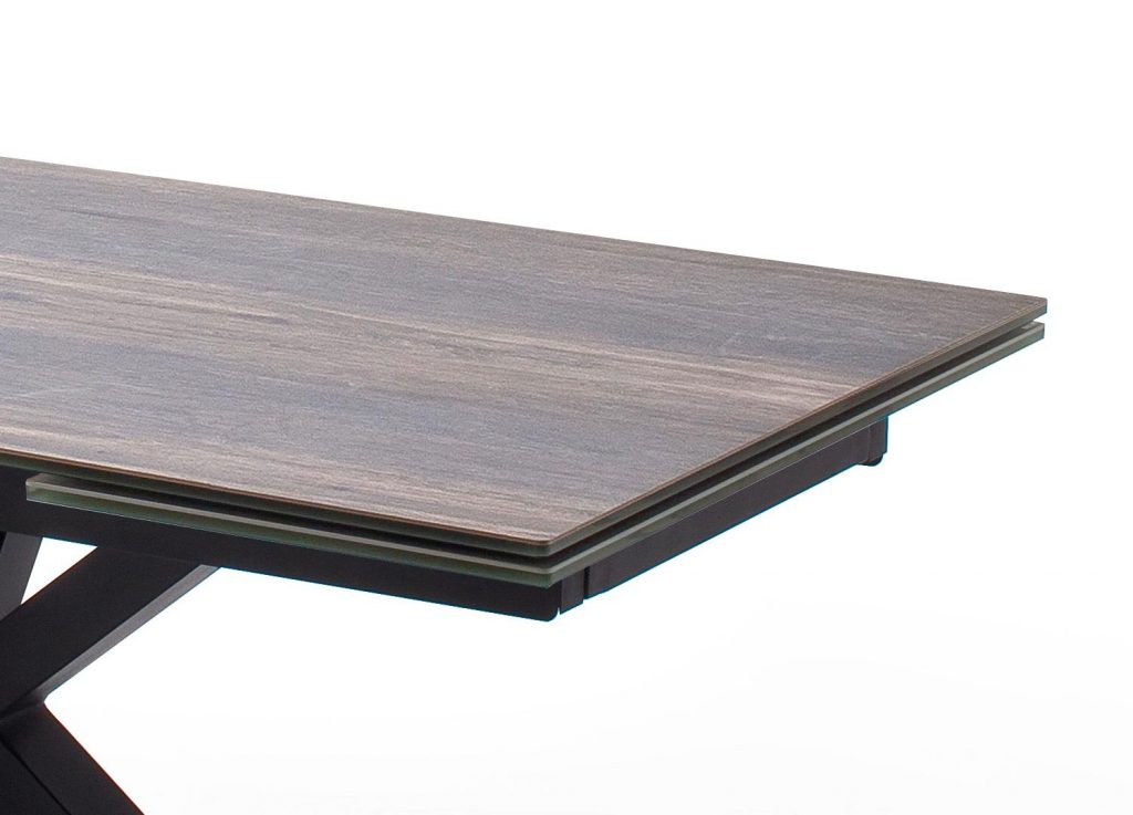 Table à manger extensible pieds métal noir