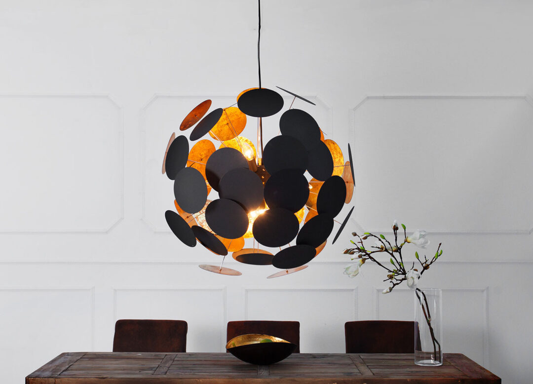 luminaire design disque noir