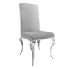 Chaise en velours gris clair baroque - Gris clair