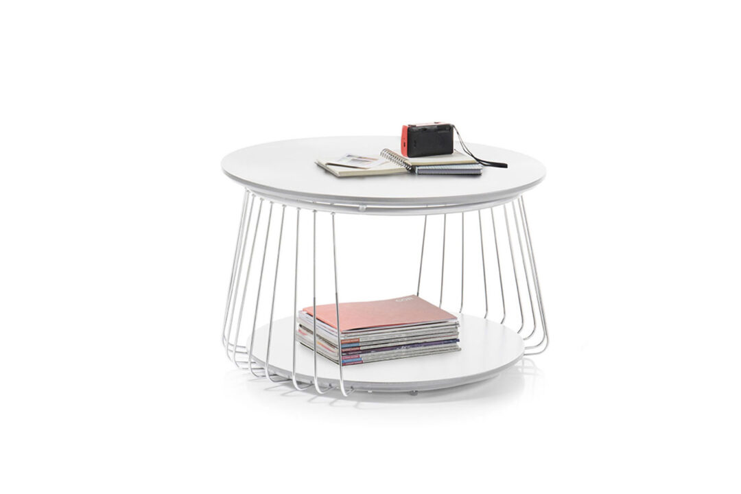 Table basse laquée blanc mat