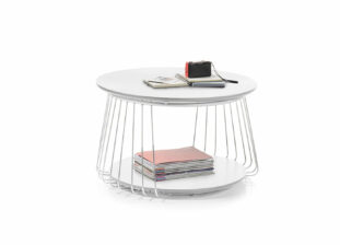 Table basse laquée blanc mat