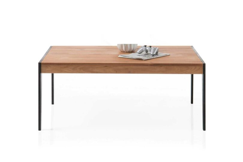 Table de salon en bois et métal industrielle