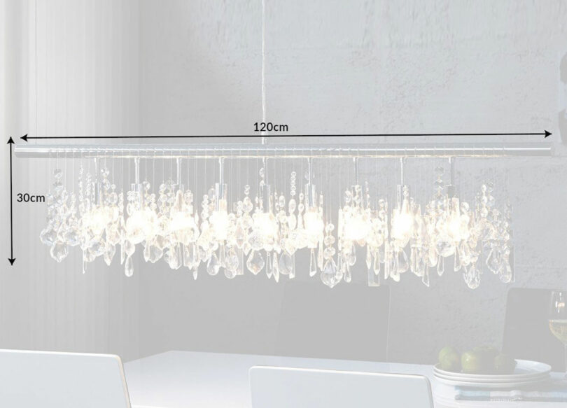 dimensions luminaire avec strass