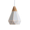 luminaire moderne blanc et bois