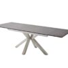 table de repas extensible pied en mikado plateau decor chene fonce