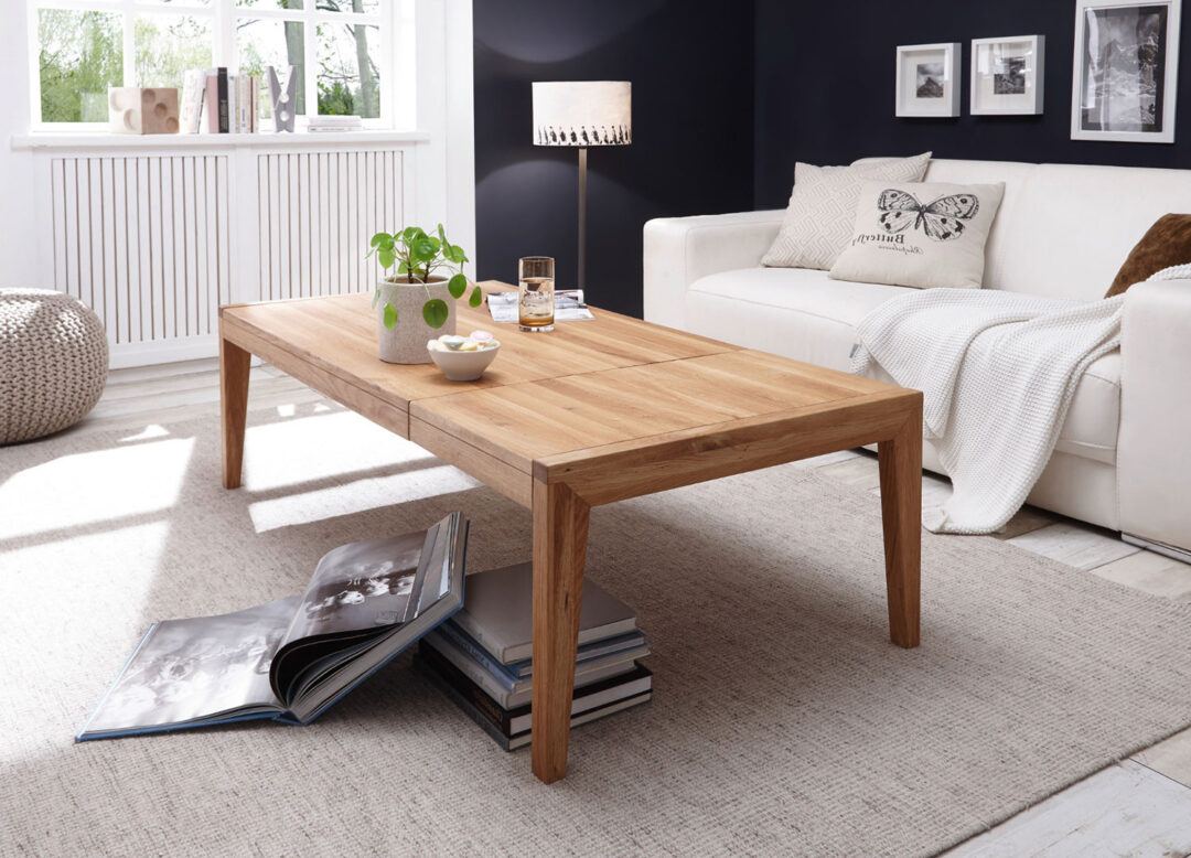 Table basse en bois massif