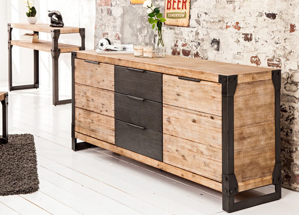 Meuble buffet bois massif / Industriel