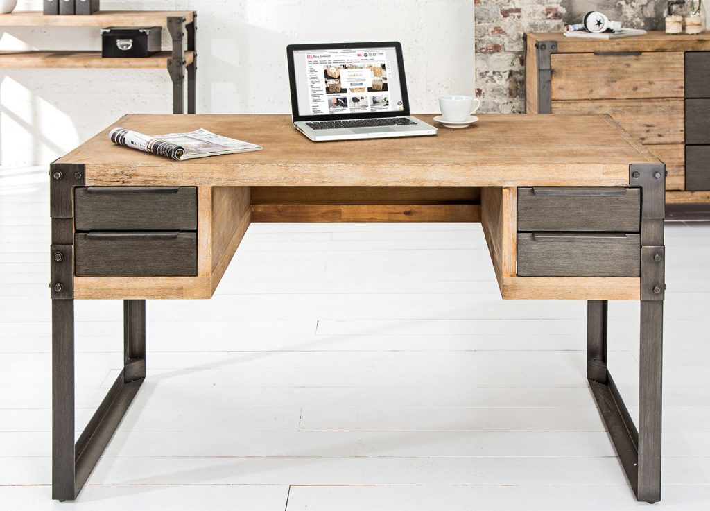 Bureau bois massif / Industriel