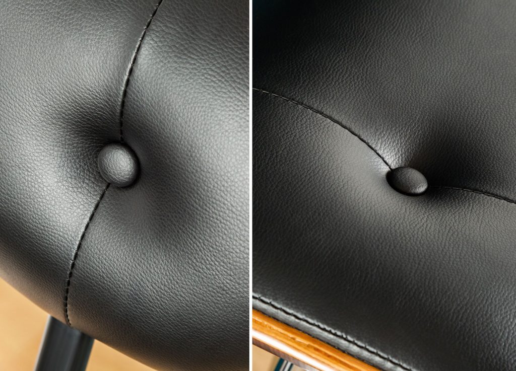 Chaise de bar simili cuir / Pieds chromés