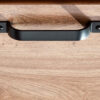 Lit double pour adulte / Gris anthracite et bois