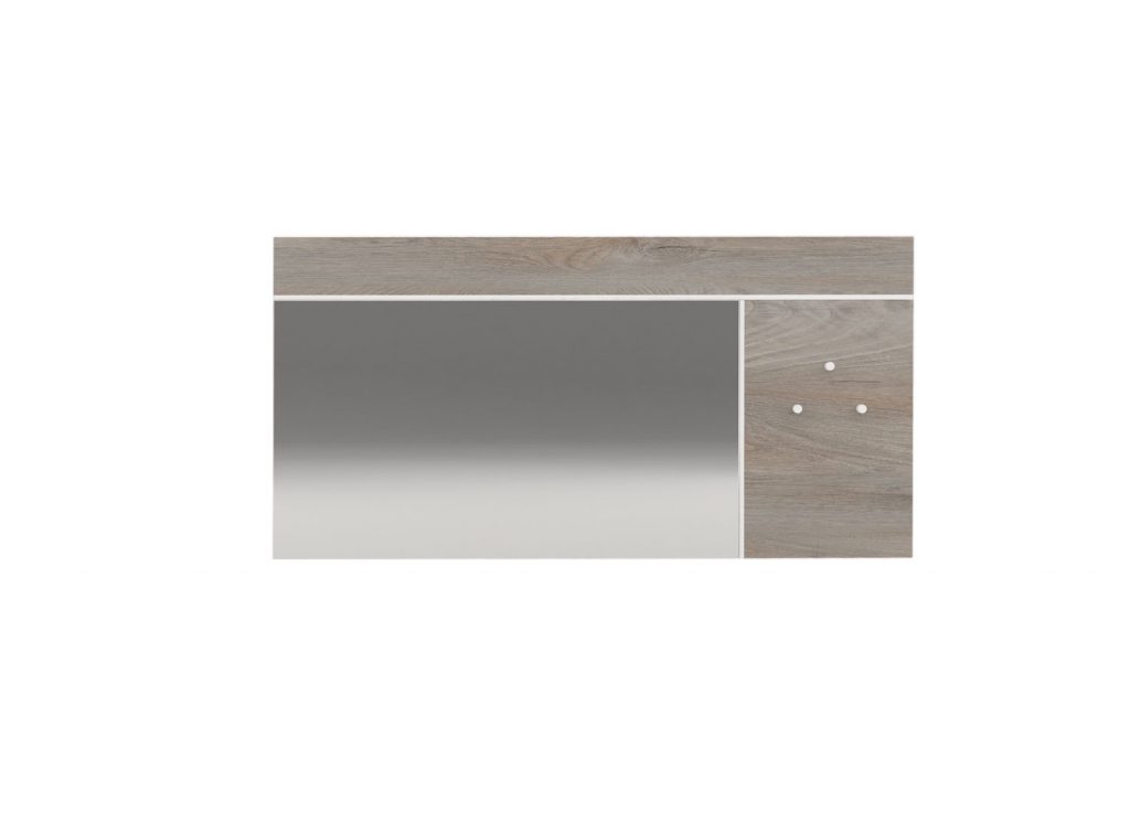 Commode blanche laquée mat et bois