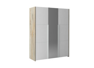 Grande armoire dressing 5 portes en bois massif rustique