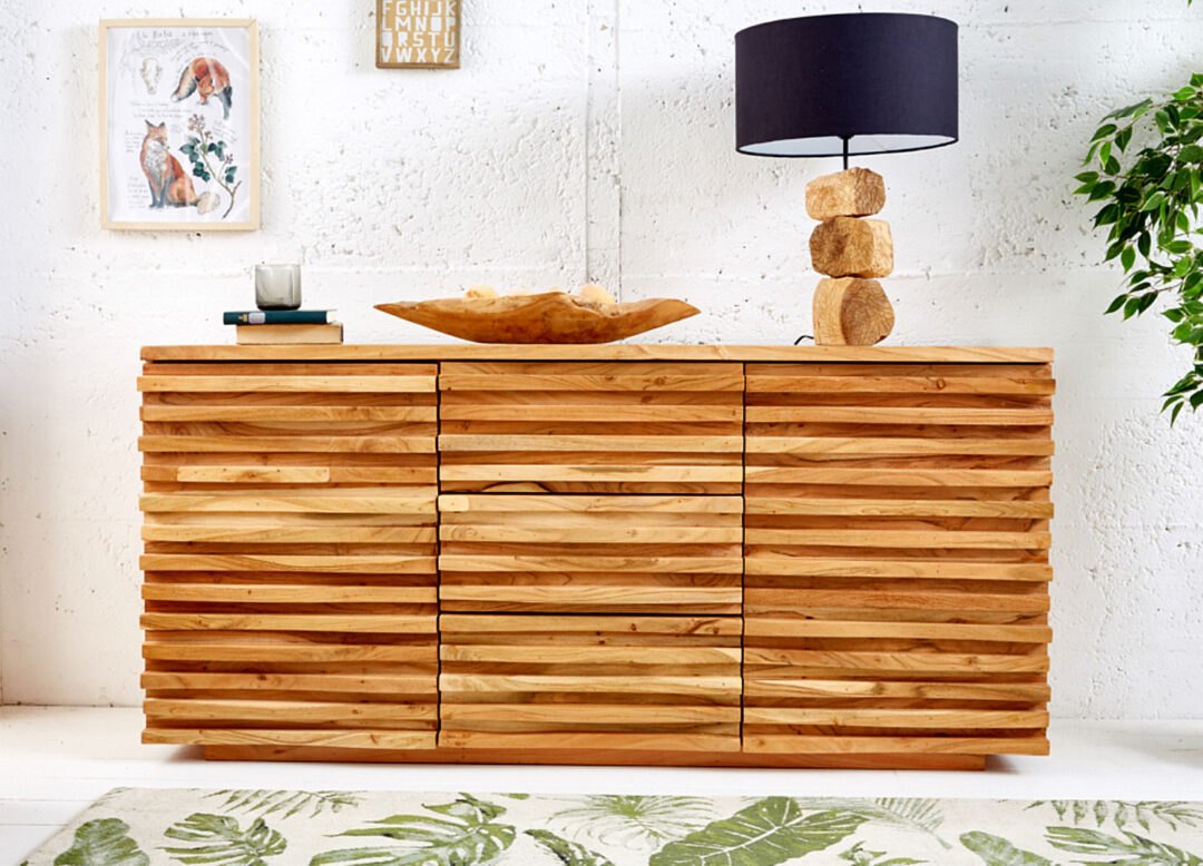 Buffet moderne en bois d'acacia