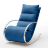FAUTEUIL RELAX AVEC REPOSE PIEDS DESIGN TISSU BLEU