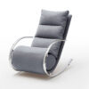 FAUTEUIL RELAX TISSU GRIS AVEC REPOSE PIEDS