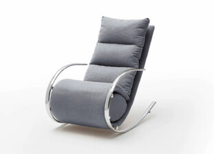 FAUTEUIL RELAX TISSU GRIS AVEC REPOSE PIEDS