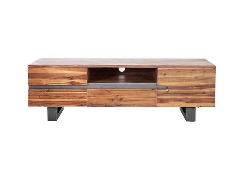 meuble tv bois acacia moderne