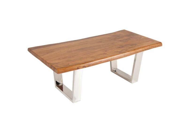 Table basse en bois d'Acacia huilé