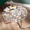 Table basse en pierre d'agate