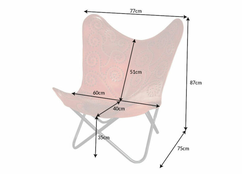 zoom sur les dimensions exactes du siège