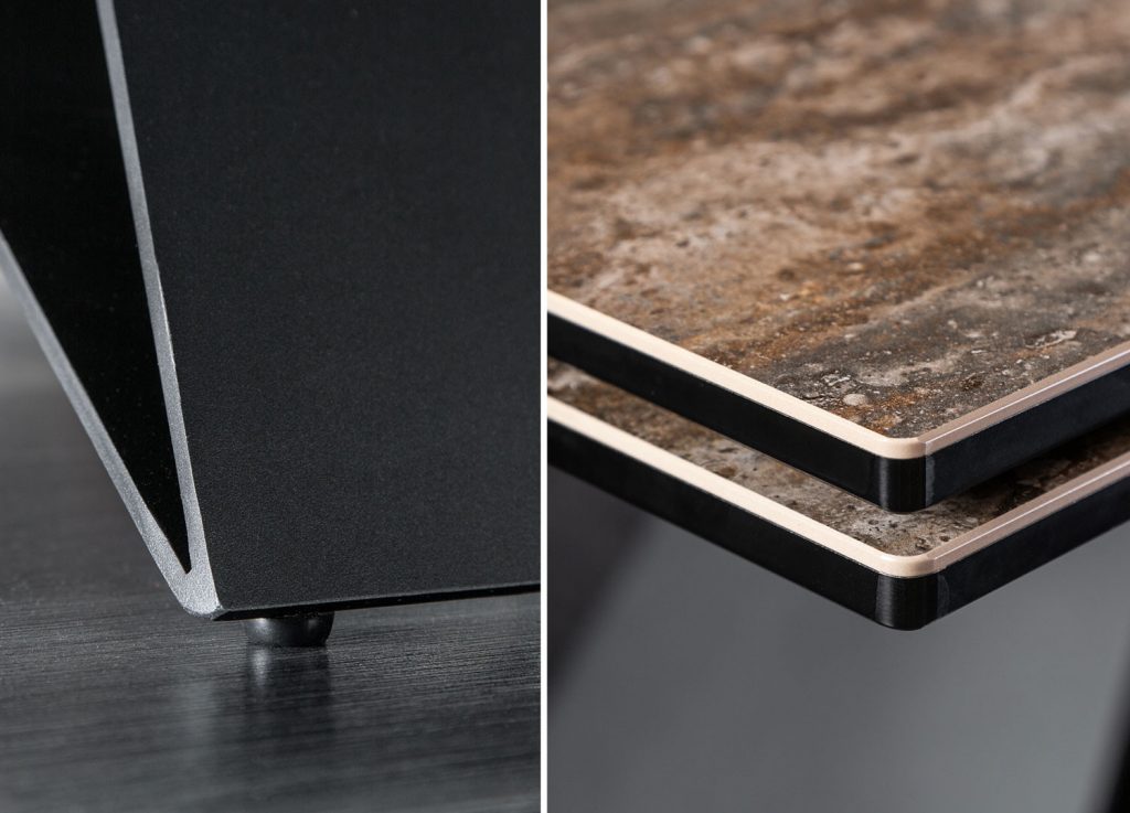 Table repas céramique extensible / Pied noir