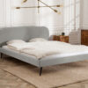 Lit double pour adulte / Velours gris