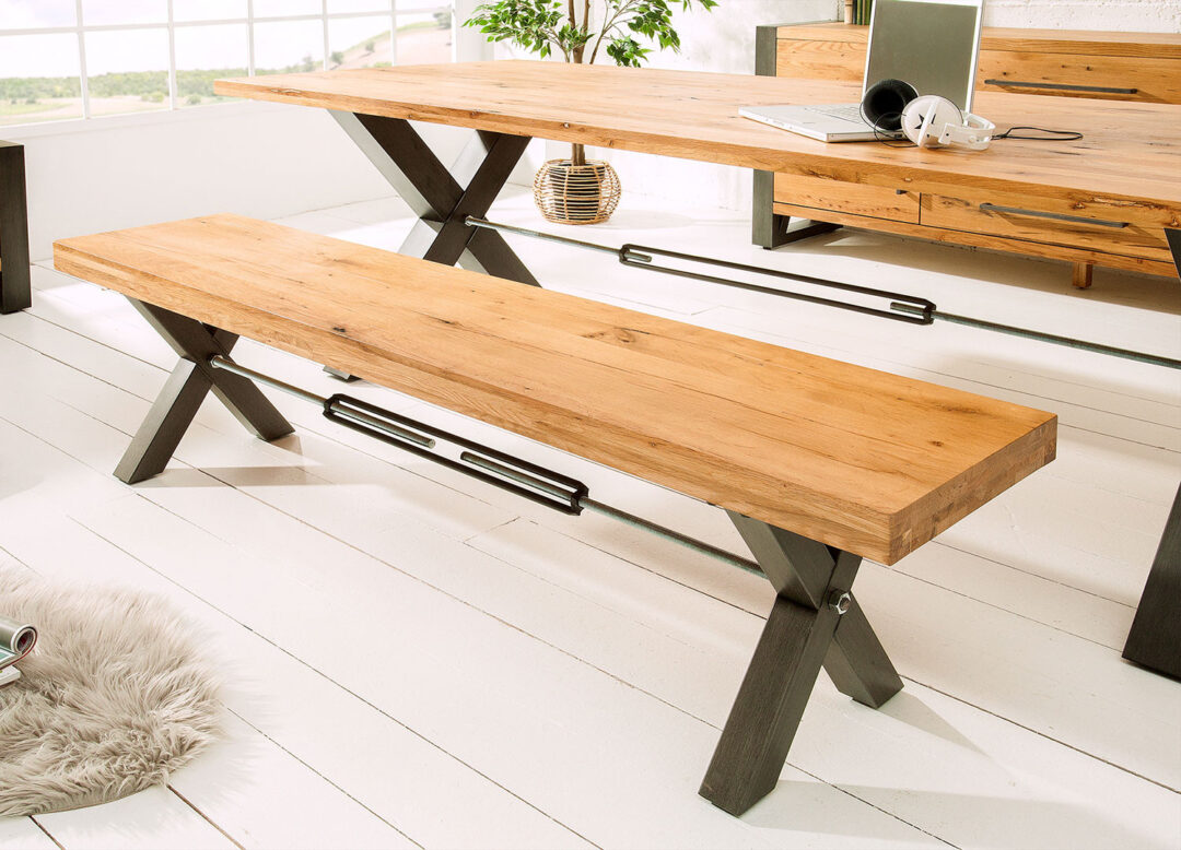 Banc en bois de chêne massif