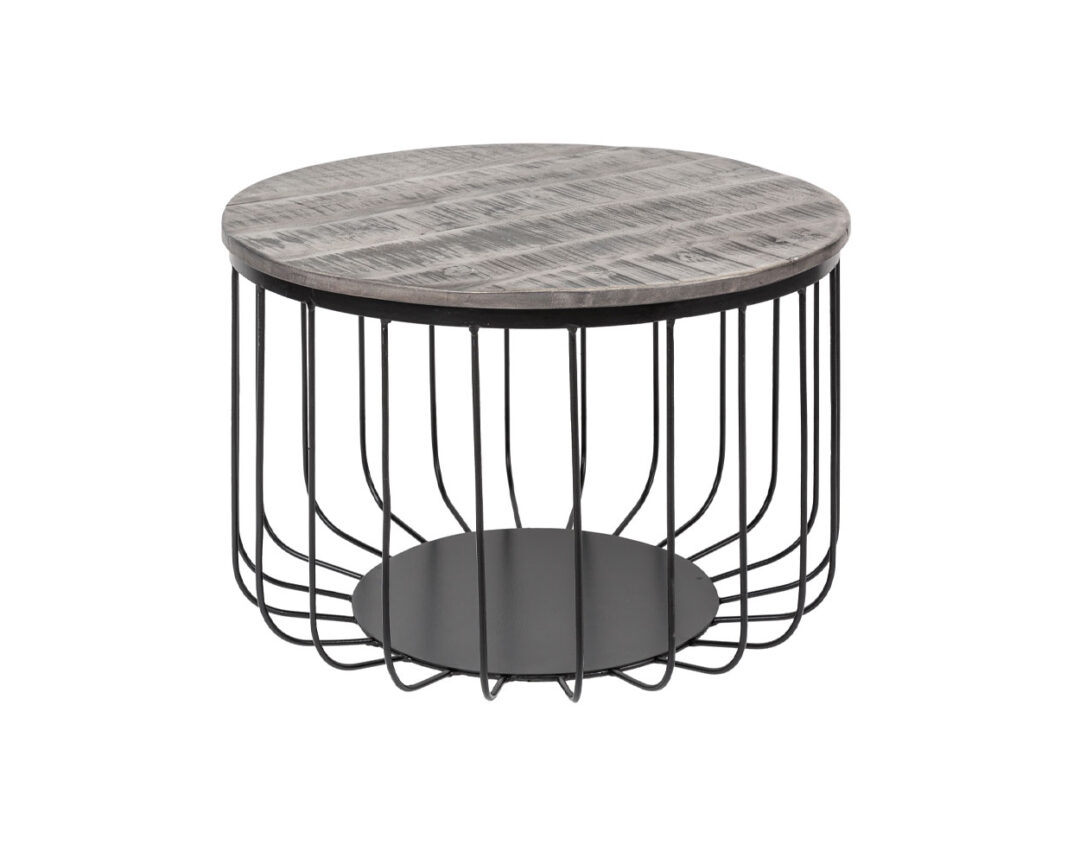 Table basse teck et métal BURI | Cocktail Scandinave