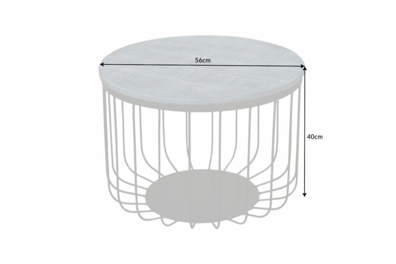 Dimensions de la table de salon en bois de Manguier foncé