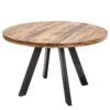 Table de repas ronde bois naturel