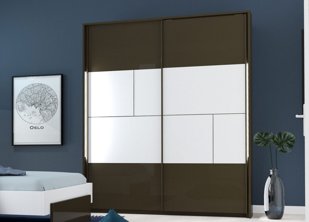 Armoiredressingportescoulissantes/Blancetgris