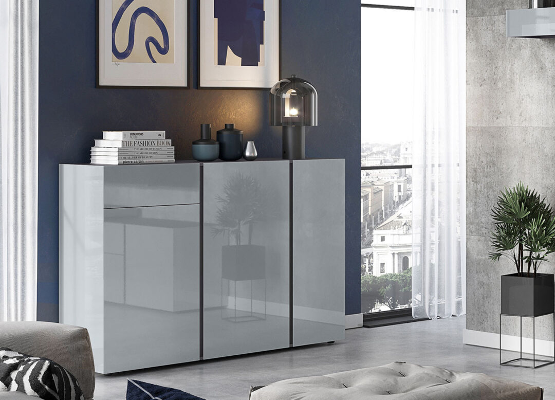 Buffetportes/Grisgraphiteetverregris