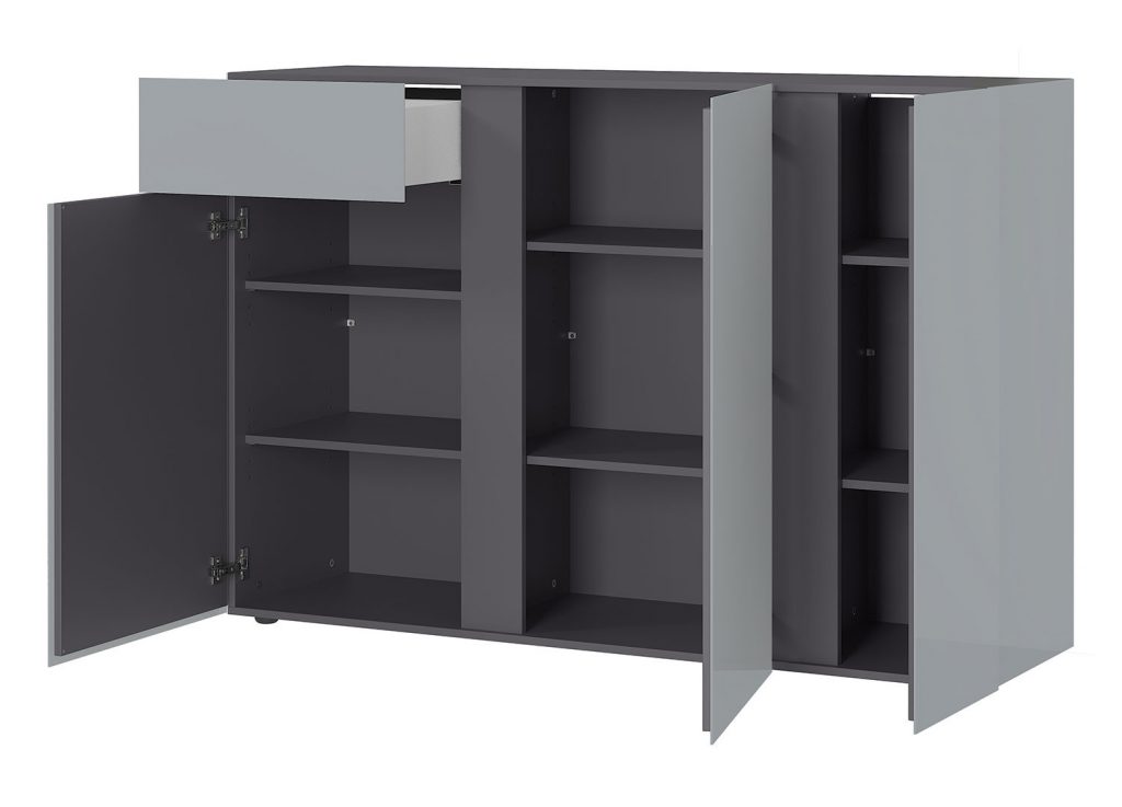 Buffetportes/Grisgraphiteetverregris