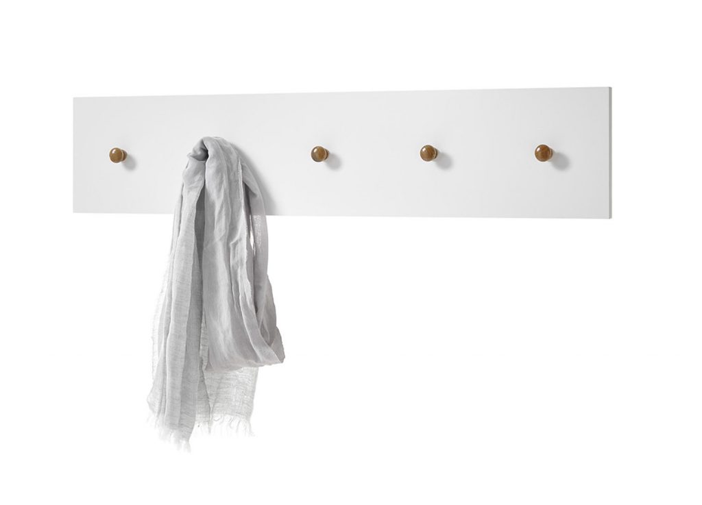 Meuble vestiaire condensé blanc et chêne
