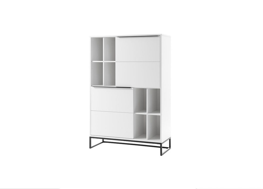 Meuble buffet haut design / Blanc laqué mat