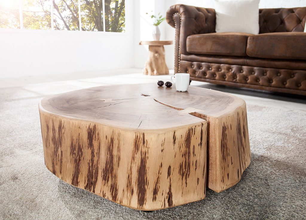 Table basse design bois massif d'Acacia