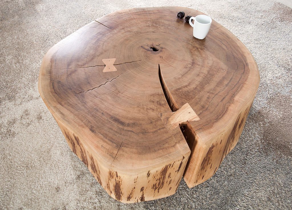 Table basse design bois massif d'Acacia