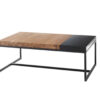 Table basse rectangulaire industrielle / Bois et métal