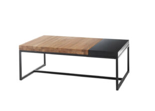 Table basse rectangulaire industrielle / Bois et métal