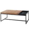 Table basse rectangulaire industrielle / Bois et métal