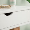 Console bois massif / Blanc laqué mat