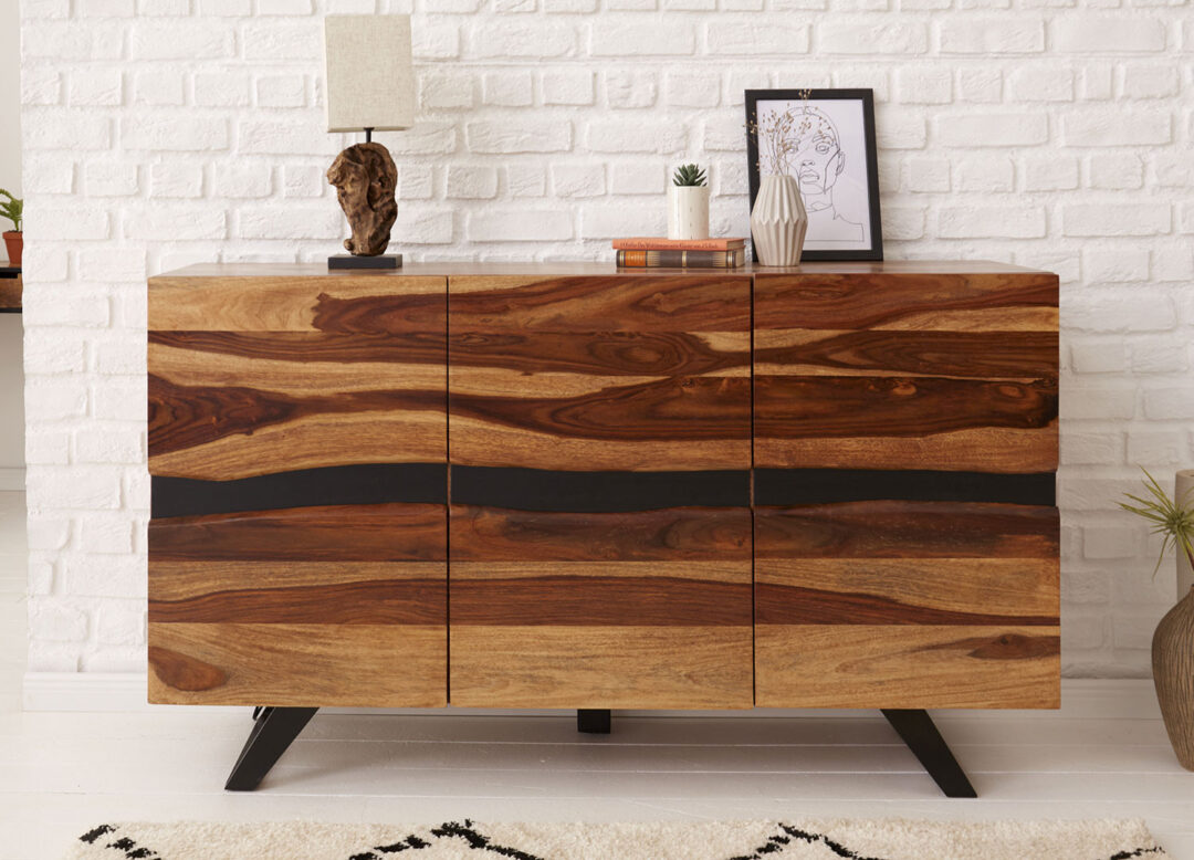 Meuble buffet bois de sesham laqué