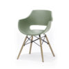 Chaise coque verte design